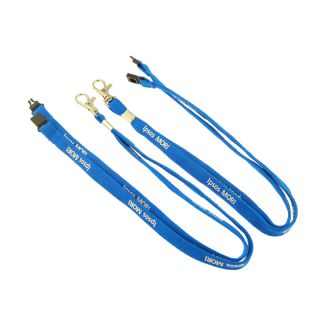 Double layer weaved polyester tube lanyard design and sample free