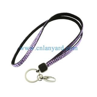 Sparkly Rhinestone Lanyard for ID Badges, Bling Neck Strap for Women, Glitter Badge Holder with Crys