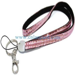 Sparkly Rhinestone Lanyard for Women Bling Crystal ID Badge Holder with Diamond Neck Strap