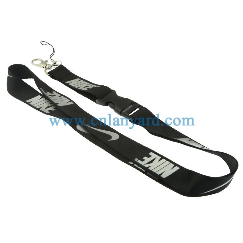 Hot Black Sport Lanyard For Key chains ID Badge Neck Strap Lanyard 