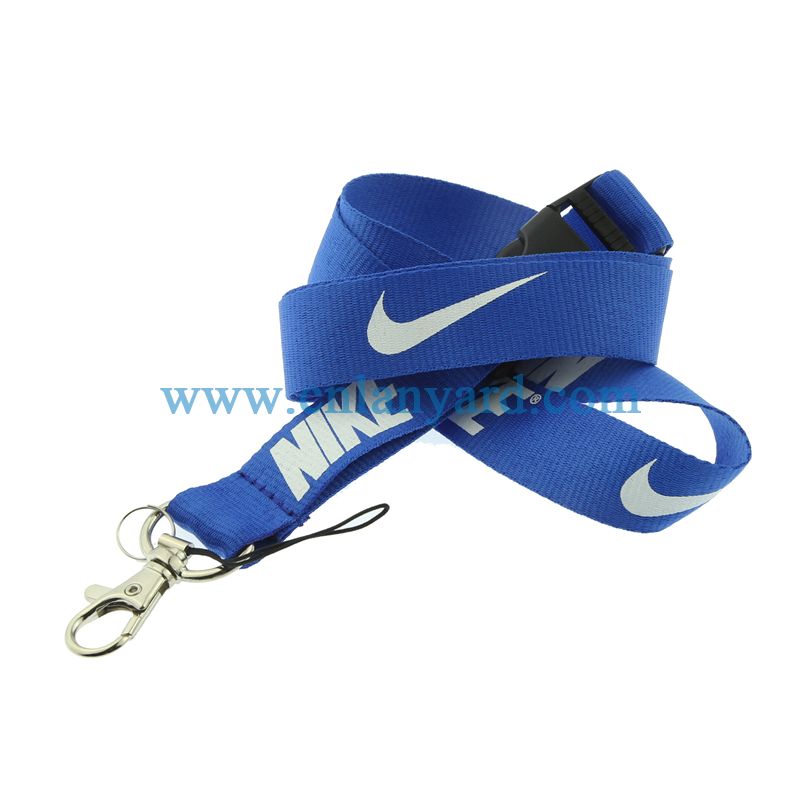 Fashion Popular Black Sport Clothing Logo Custom Lanyard