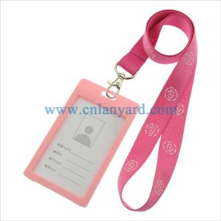 Slim RFID Leather Card Holder with Lanyard – Minimalist ID Badge Wallet for Work & Travel